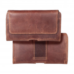 Samsung Galaxy S21 5G Etui universel, Étuis horizontaux, Étui de ceinture ROYAL Crazy Horse Brun 