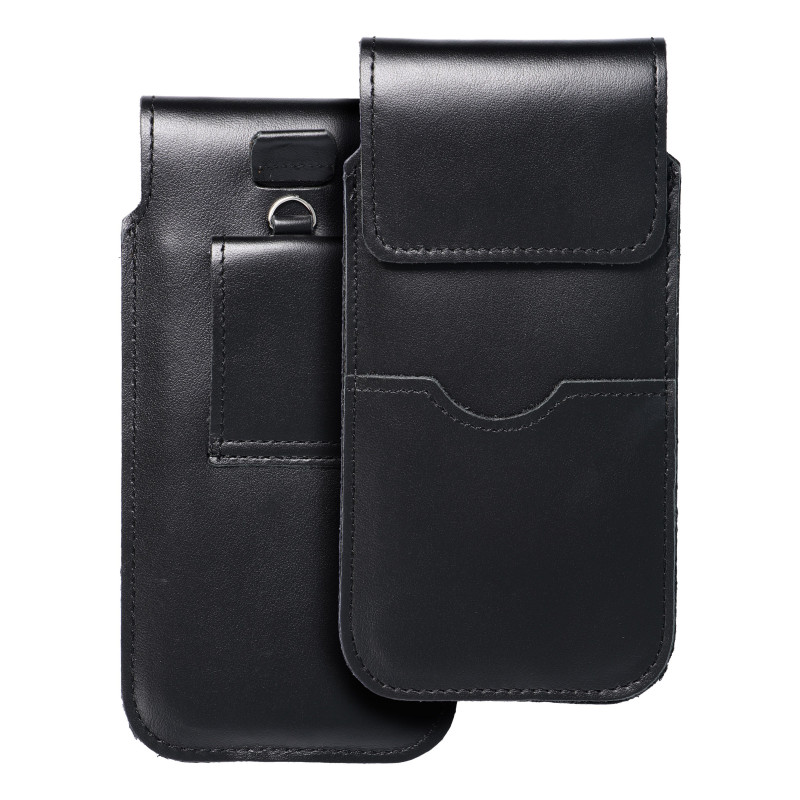 Apple iPhone 11 Etui universel, Étui de ceinture ROYAL - Leather universal flap pocket Noir 
