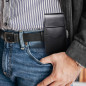 Apple iPhone 11 Etui universel, Étui de ceinture ROYAL - Leather universal flap pocket Noir 
