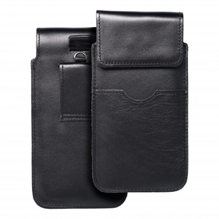 XIAOMI Redmi Note 10 Pro Etui universel, Étui de ceinture ROYAL - Leather universal flap pocket Noir 