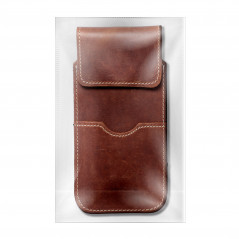 XIAOMI Redmi Note 10 Pro Etui universel, Étui de ceinture ROYAL - Leather universal flap pocket Brun 