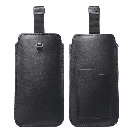 XIAOMI Redmi Note 10 Pro Etui universel, Étui de ceinture ROYAL - Leather universal flap pocket Noir 