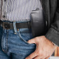 XIAOMI Redmi Note 10 Pro Etui universel, Étui de ceinture ROYAL - Leather universal flap pocket Noir 