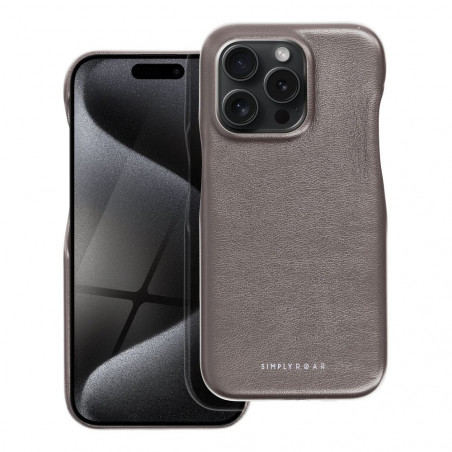 Apple iPhone 15 Pro Coque Roar Look Gris
