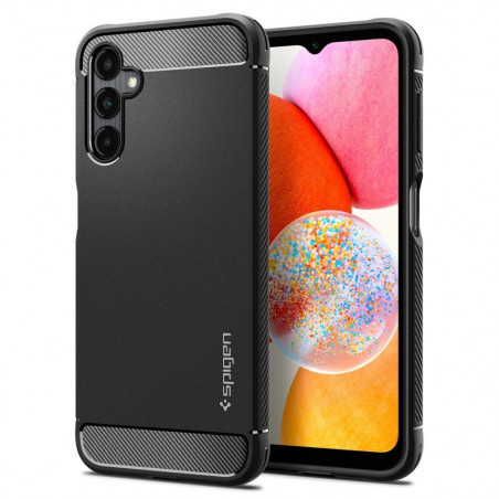 Samsung Galaxy A14 LTE Coque Spigen Armor Fibre de carbone, Élégant  Noir