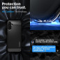 Samsung Galaxy A14 5G Coque Spigen Armor Fibre de carbone, Élégant  Noir