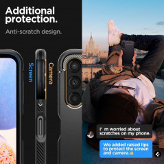 Samsung Galaxy A14 5G Coque Spigen Armor Fibre de carbone, Élégant  Noir