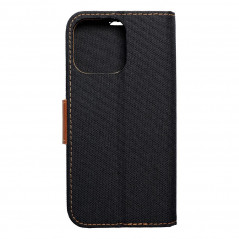 Apple iPhone 15 Pro Max Portefeuilles Canvas Book Noir