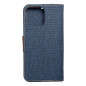 Apple iPhone 15 Pro Max Portefeuilles Canvas Book Bleu marine