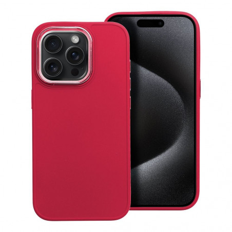 Apple iPhone 15 Pro Coque FRAME Élégant  Magenta
