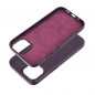 Apple iPhone 15 Coque Leather Mag Cover Élégant  MagSAFE  Violet foncé