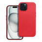 Apple iPhone 15 Coque Leather Mag Cover Élégant  MagSAFE  Rouge