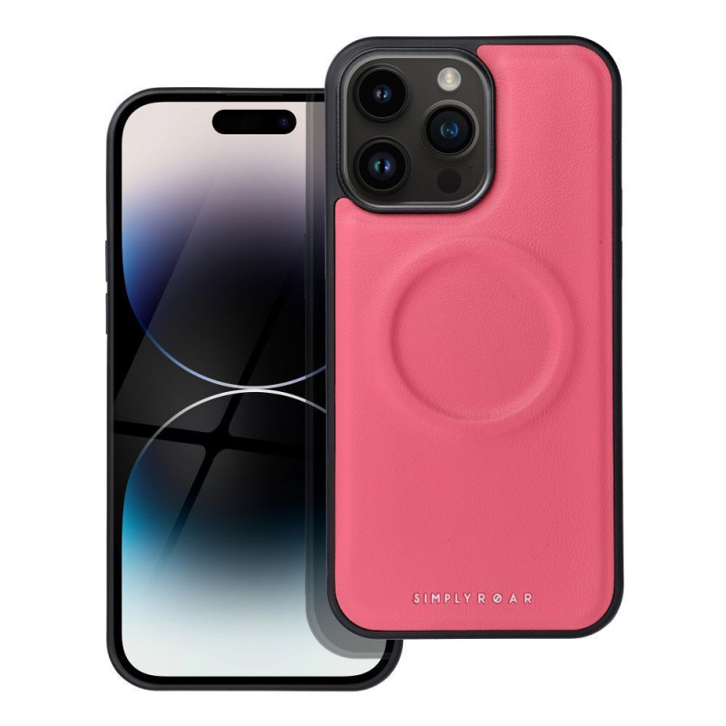 Apple iPhone 14 Pro Max Coque Roar Mag Morning Élégant  MagSAFE  Rose vif
