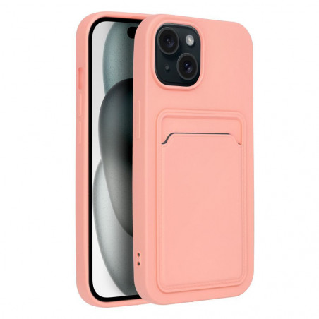 Apple iPhone 15 Coque Card Rose