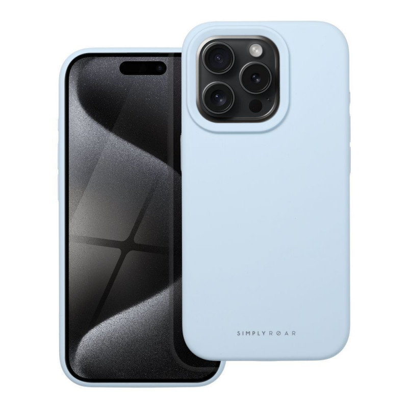 Apple iPhone 15 Pro Coque Roar Cloud-Skin Bleu clair