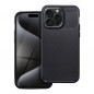 Apple iPhone 15 Coque Carbon premium Élégant  Noir