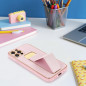 Apple iPhone 15 Pro Max Coque LEATHER Case Kickstand Rose