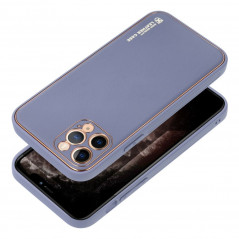Apple iPhone 15 Pro Max Coque Leather Bleu