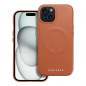 Apple iPhone 15 Coque Roar Leather Mag Élégant  MagSAFE  Brun