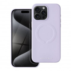 Apple iPhone 15 Pro Max Coque Roar Leather Mag Élégant  MagSAFE  Violet (Purple)
