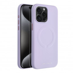 Apple iPhone 15 Pro Max Coque Roar Leather Mag Élégant  MagSAFE  Violet (Purple)