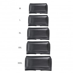 Apple iPhone 12 mini Etui universel, Étuis horizontaux, Étui de ceinture ROYAL Crazy Horse Noir 