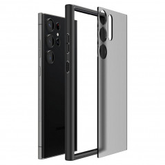 Samsung Galaxy S23 Ultra 5G Coque Spigen Ultra Hybrid Clair comme du cristal  Noir givré