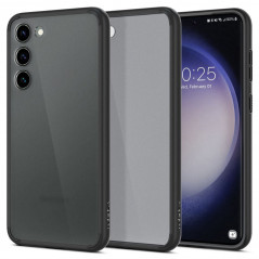 Samsung Galaxy S23 Plus 5G Coque Spigen Ultra Hybrid Clair comme du cristal  Noir givré