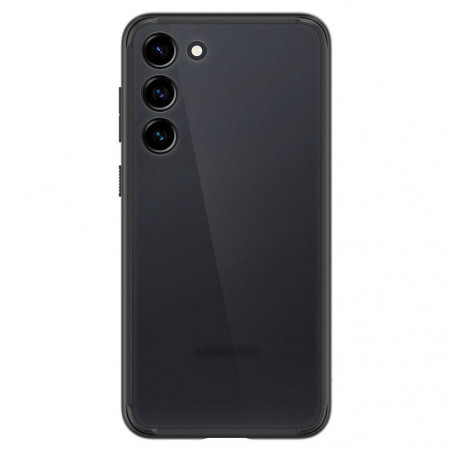 Samsung Galaxy S23 Plus 5G Coque Spigen Ultra Hybrid Clair comme du cristal  Noir givré