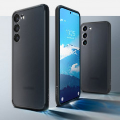 Samsung Galaxy S23 Plus 5G Coque Spigen Ultra Hybrid Clair comme du cristal  Noir givré