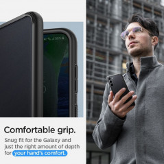 Samsung Galaxy S23 Plus 5G Coque Spigen Ultra Hybrid Clair comme du cristal  Noir givré