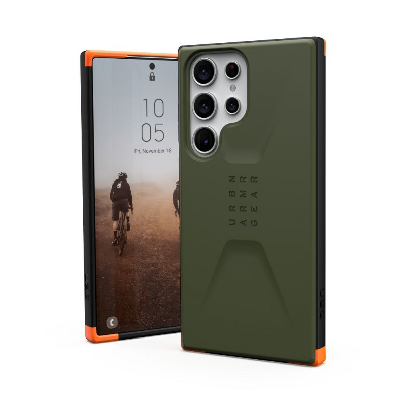 Samsung Galaxy S23 Ultra 5G Coque Urban Armor Gear Civilian Étui haut de gamme  MagSAFE  Olive