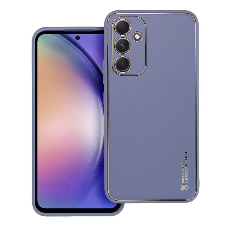 Samsung Galaxy A54 Coque Leather Bleu