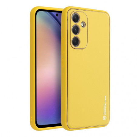 Samsung Galaxy A54 Coque Leather Jaune