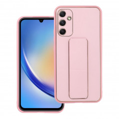 Samsung Galaxy A34 Coque LEATHER Case Kickstand Rose