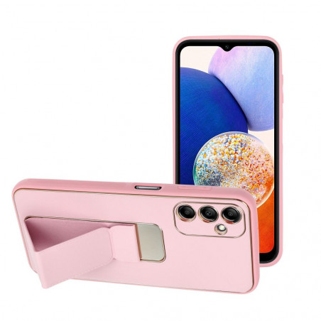 Samsung Galaxy A14 LTE Coque LEATHER Case Kickstand Rose