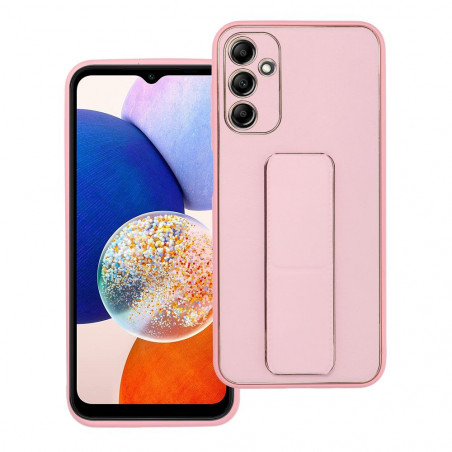 Samsung Galaxy A14 LTE Coque LEATHER Case Kickstand Rose