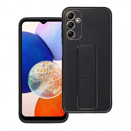 Samsung Galaxy A14 LTE Coque LEATHER Case Kickstand Noir