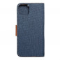 Apple iPhone 15 Plus Portefeuilles Canvas Book Bleu marine