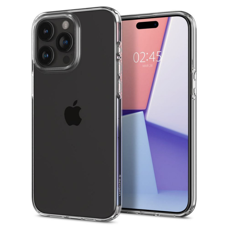 Apple iPhone 15 Pro Coque Spigen Liquid Crystal Clair comme du cristal  Transparent