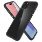 Apple iPhone 15 Plus Coque Spigen Ultra Hybrid Clair comme du cristal  Noir mat