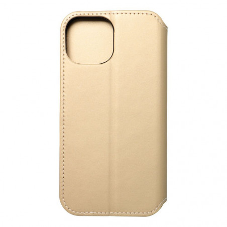 Apple iPhone 15 Portefeuilles Dual Pocket book Or