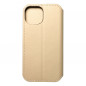 Apple iPhone 15 Portefeuilles Dual Pocket book Or