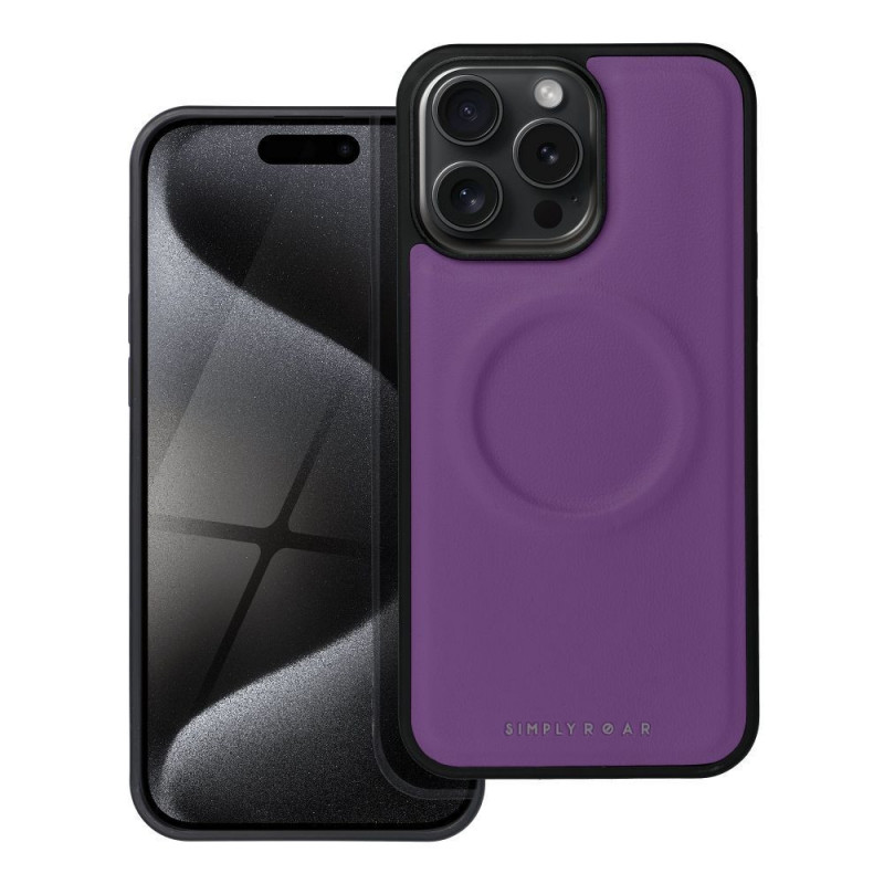 Apple iPhone 15 Pro Max Coque Roar Mag Morning Élégant  MagSAFE  Violet (Purple)