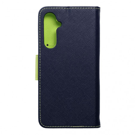 Samsung Galaxy S23 FE Portefeuilles Fancy Book Marine / Citron vert