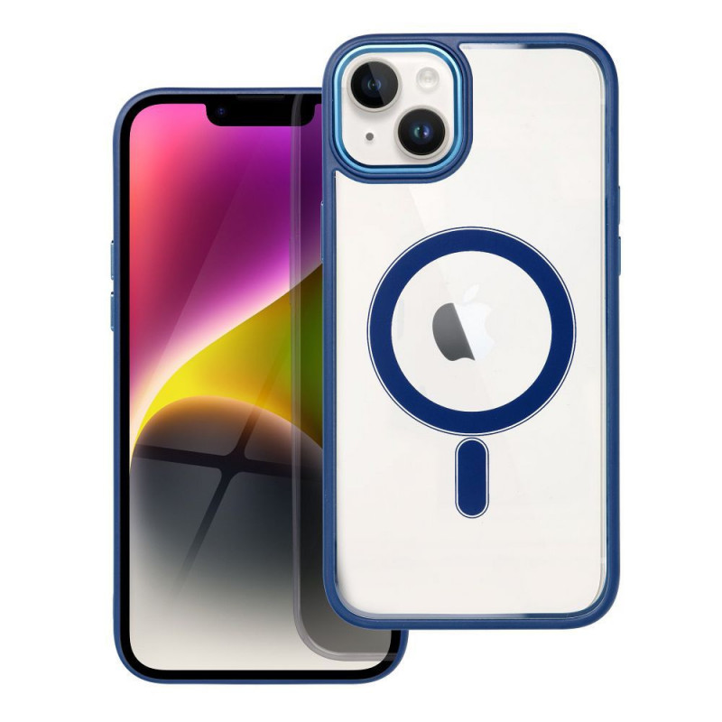 Apple iPhone 14 Plus Coque Color Edge Mag MagSAFE  Bleu marine