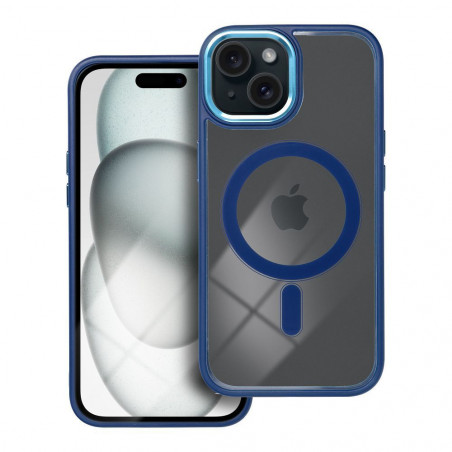 Apple iPhone 15 Coque Color Edge Mag MagSAFE  Bleu marine