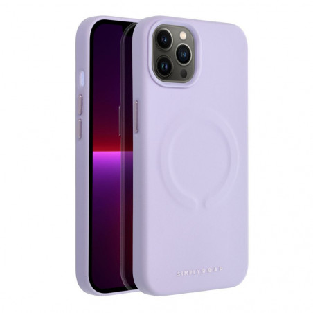 Apple iPhone 14 Coque Roar Leather Mag Élégant  MagSAFE  Violet (Purple)