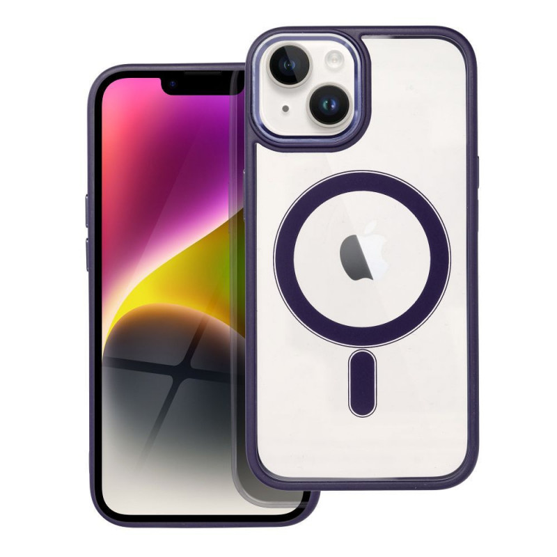 Apple iPhone 14 Coque Color Edge Mag MagSAFE  Violet profond