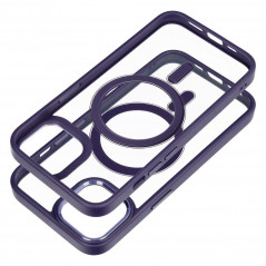 Apple iPhone 14 Coque Color Edge Mag MagSAFE  Violet profond